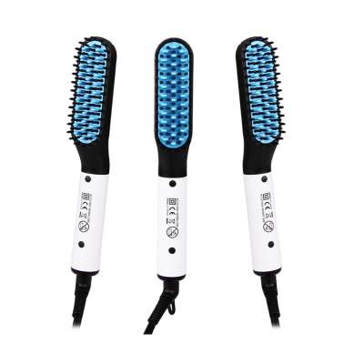 Dropshipping beard heated brush and hair straightener Professional for Men