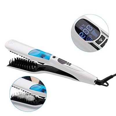 Fast hair straightener brush custom hair straightener ceramic steam hair straightener